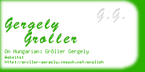 gergely groller business card