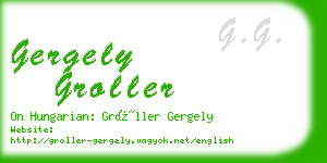 gergely groller business card
